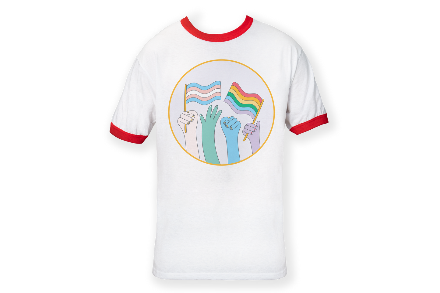 Pride Flag Ringer T-shirt