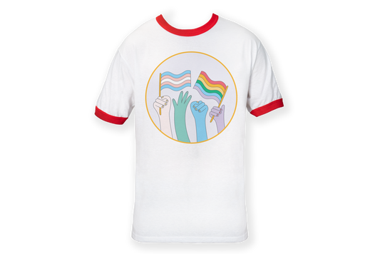 Pride Flag Ringer T-shirt