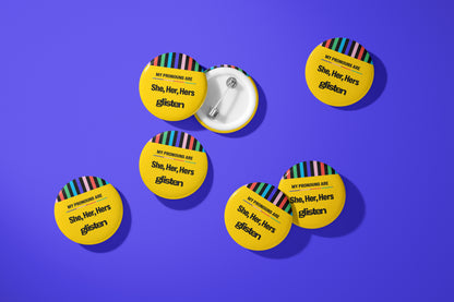 Pronoun Button 10 Packs