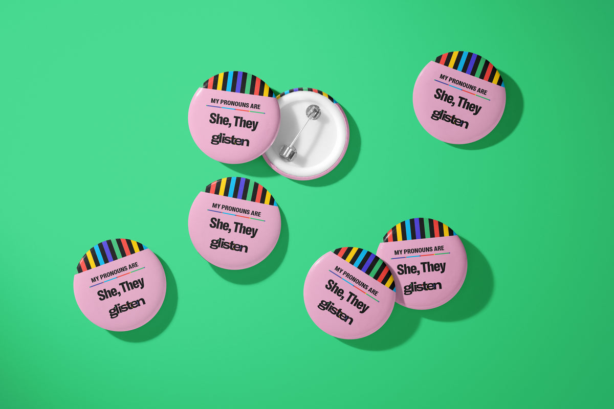 Pronoun Button 10 Packs