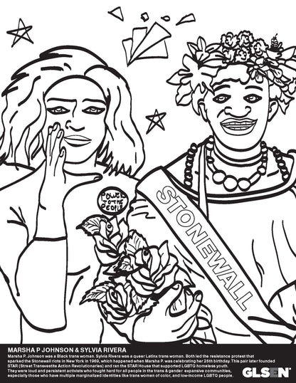 LGBTQ History Coloring Book (Pack of 5)